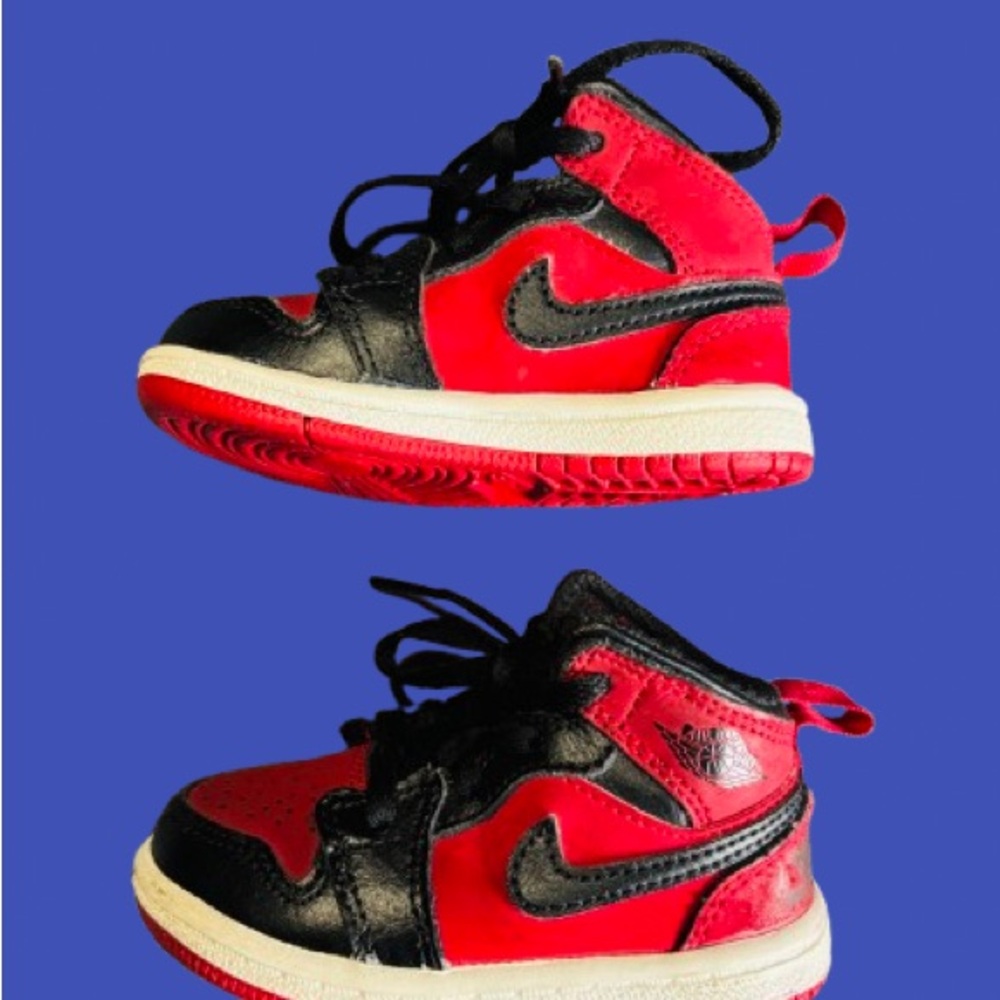 Ike Jordan Toddler 5c Black Red Sneakers Red And Black